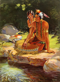 Vintage prints of Native American Indians and native peoples